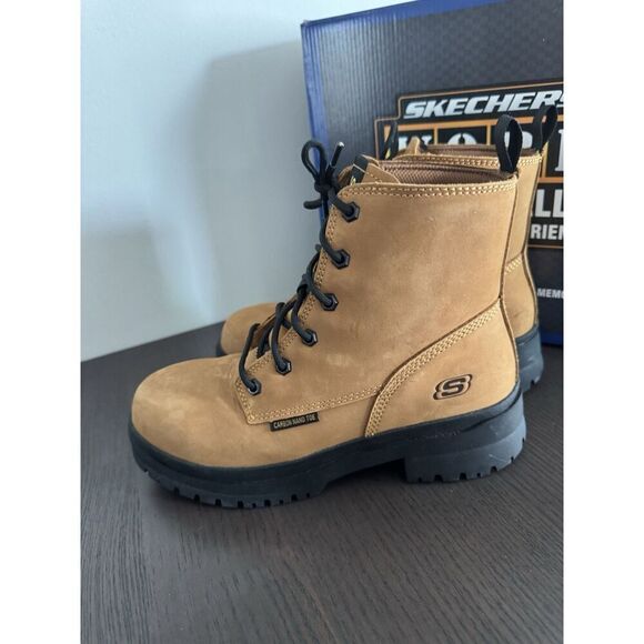 Skechers Women's 8 Foxgrove Comp Toe Industrial Shoes Sneakers Non Metallic New - Picture 7 of 12